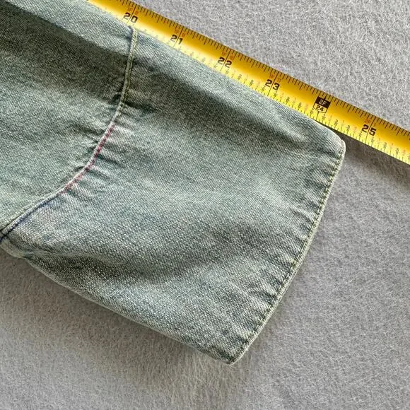 Le Superbe Surf Cowboy Pearl Button Western Shirt Sun Faded Denim Revolve Sz 8 - Picture 10 of 12